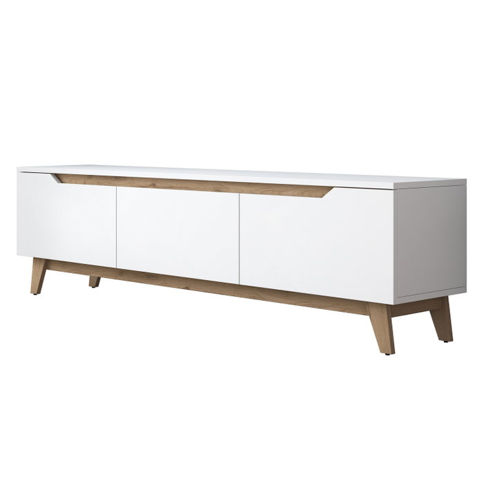 Hanah Home Soporte de TV D1 - 2472 Blanco y Nogal